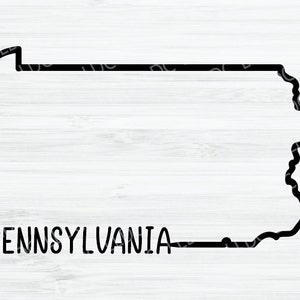 Pennsylvania outline SVG. Pennsylvania svg. Pennsylvania state Digital File. Pennsylvania State svg. Pennsylvania shape. PA svg PA cut file.