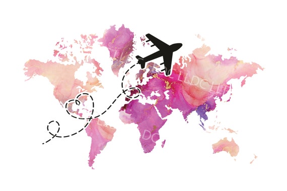 Airplane heart dotted line png, Travel png, globe png, World map png, Earth png, explore more, adventure, airplane png, vacation shirt png.