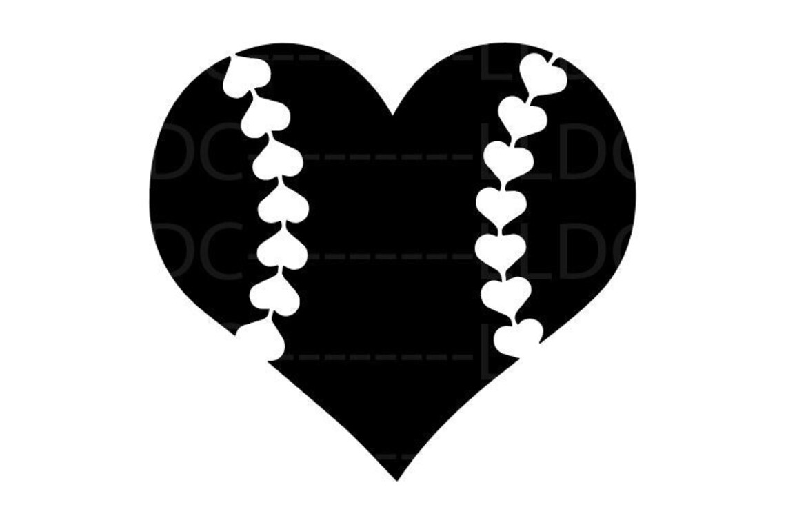 Softball Heart Svg/png/dxf/jpg Softball Svg Softball Shirt Etsy