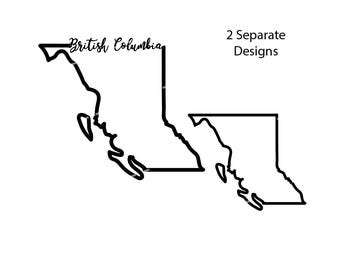British Columbia outline SVG, British Columbia Vector, British Columbia cursive design, Country svg, British Columbia Canada svg, BC Canada.