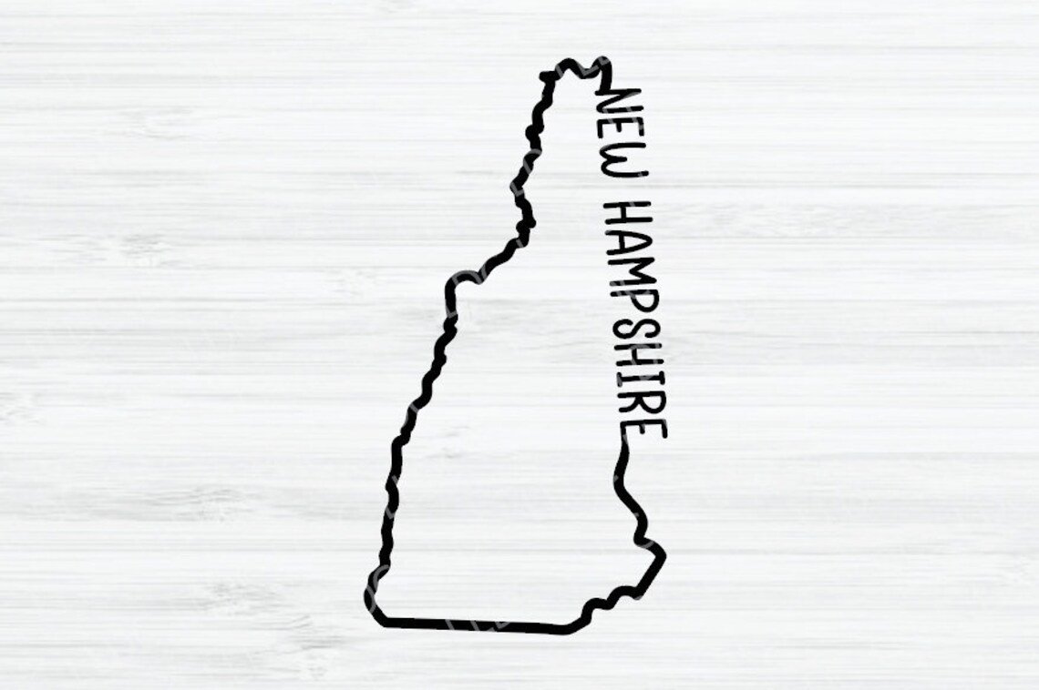 New Hampshire Outline SVG. New Hampshire Vector File. New Etsy