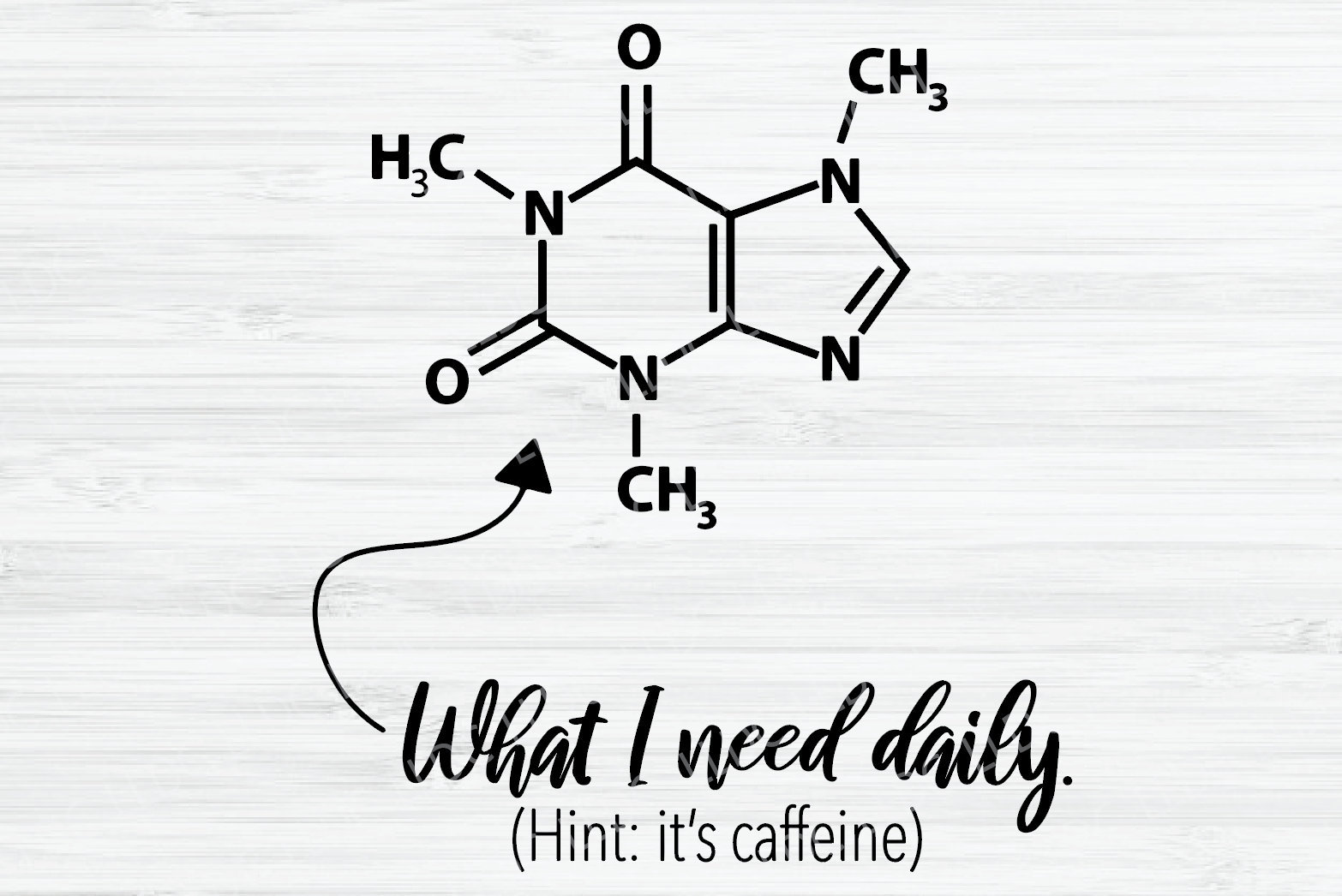 Caffeine Svg | Coffee Svg | Coffee Cricut Cut File | Caffeine Molecular ...