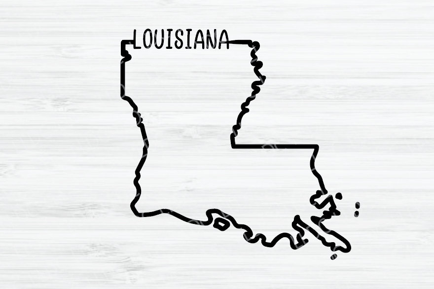 Louisiana Outline SVG. Louisiana Vector File. Louisiana Design