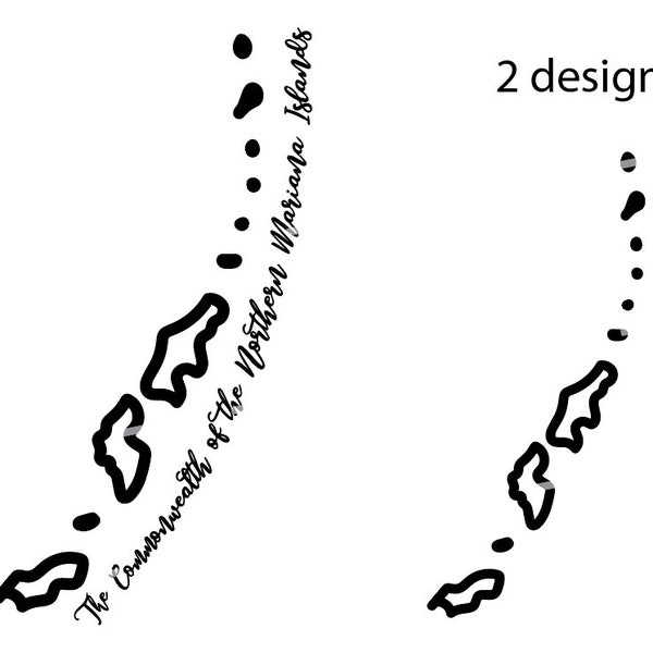 The Commonwealth of the Northern Mariana Islands outline SVG, Cursive Vector File, US islands png, Mariana Islands svg, territory svg.