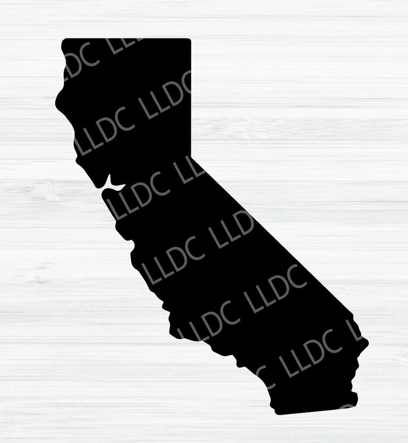 California Outline SVG File. California Vector File. Cali Solid Design ...