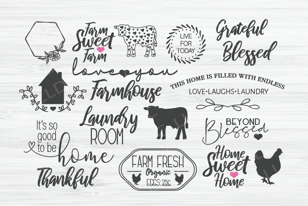 Farmhouse Bundle Svg | Farmhouse Svg | Farmhouse Sign Svg | Farmhouse ...