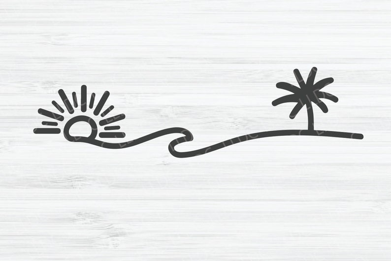 Beach Scene Svg Sun Svg Waves Svg Palm Tree Svg Sunshine Etsy | My XXX ...