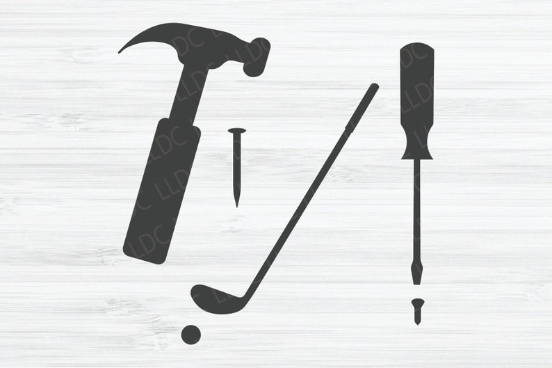 Tools SVG Screwdriver Svg Hammer Svg Golf Club Svg Nail Svg Screw Svg Golf Ball Svg Fathers Day