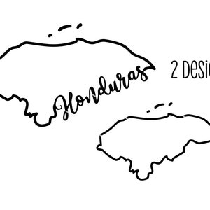 Honduras contorno SVG PNG, Honduras Cursive Vector, design hondurenho, país svg, forma da América do Sul svg, silhueta de Honduras svg.