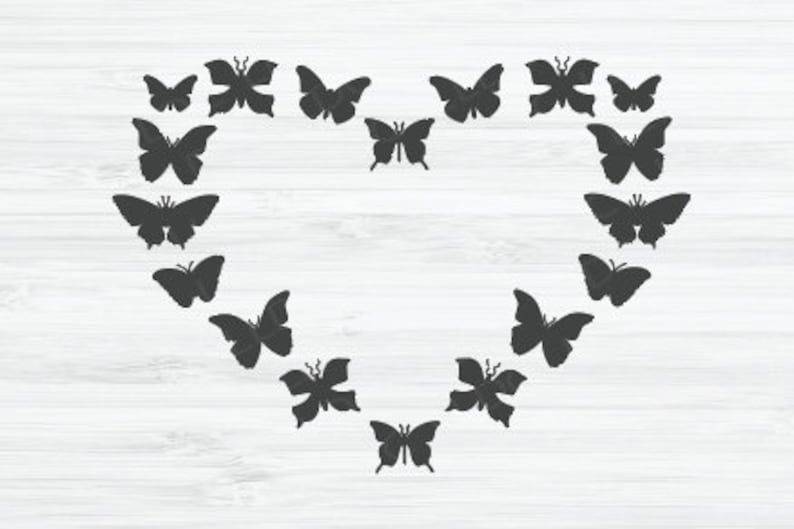 348 Butterfly Heart Svg Free SVG PNG EPS DXF File