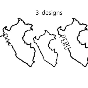 Perù contorno SVG, Perù corsivo vettoriale, disegno Perù, Paese svg, Sud America forma svg, silhouette peruviana e Cricut svg, Perù svg, png