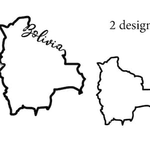 Bolivia outline SVG, Bolivia Cursive Vector, Bolivia design, Country svg, Bolivia shape svg,  Bolivian silhouette svg, Bolivia png, BOL svg.