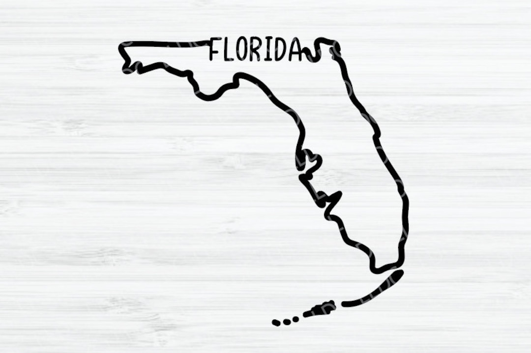 Florida Outline SVG. Florida Vector File. Florida Design. Florida