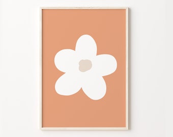 Daisy Print, Flower Poster, Retro Prints, Flower Wall Decor, Daisy Wall Art, Floral Print, Boho Home Decor, Retro Decor, Wall Prints, Retro