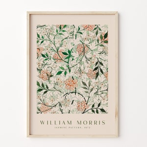 William Morris Print, Morris Exhibition Poster, William Morris Flower Pattern, Vintage Print, William Morris Décor, Wall Prints, Wall Art