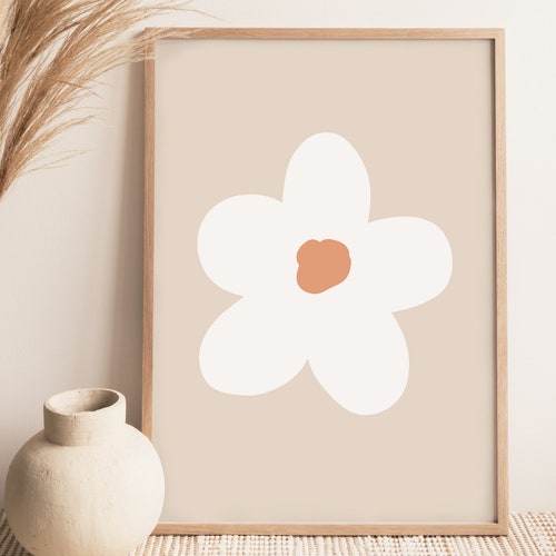 Daisy Print Flower Wall Art Wall Decor Botanical Print Etsy