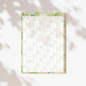 William Morris 2026 Wall Planner, Floral Art Print image 4