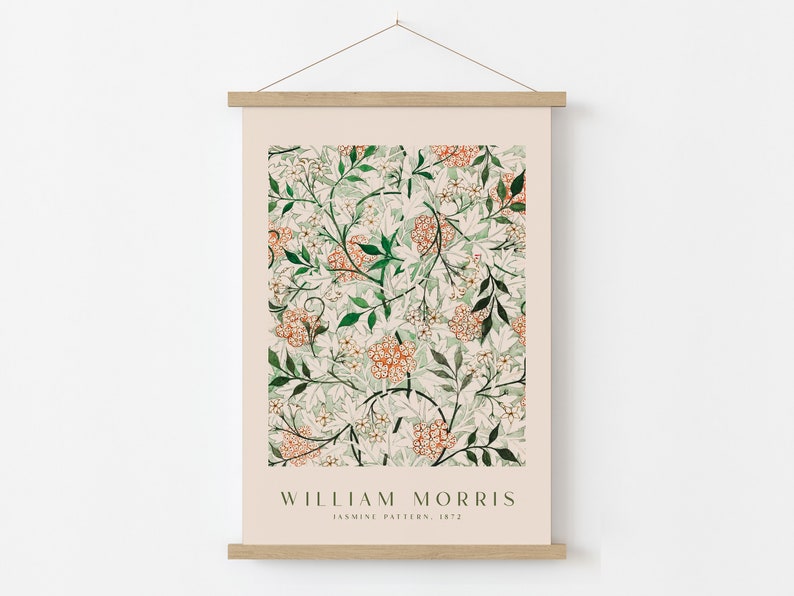 William Morris Print, Morris Exhibition Poster, William Morris Flower Pattern, Vintage Print, William Morris Décor, Wall Prints, Wall Art image 3