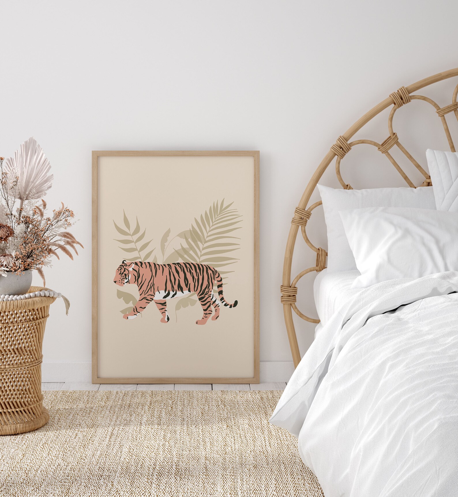 Tiger Wall Art Downloadable Prints Jungle Tiger Boho Decor Etsy