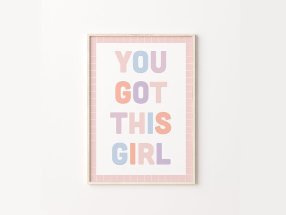 Girls Room Print Digital Print Typography Print Printable Wall Art ...