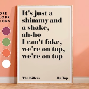 Custom Song Lyric Print, Personalised Song Print, Custom Text Print, Birthday Gift, Anniversary, Wedding Song Lyrics, Retro Home Decor