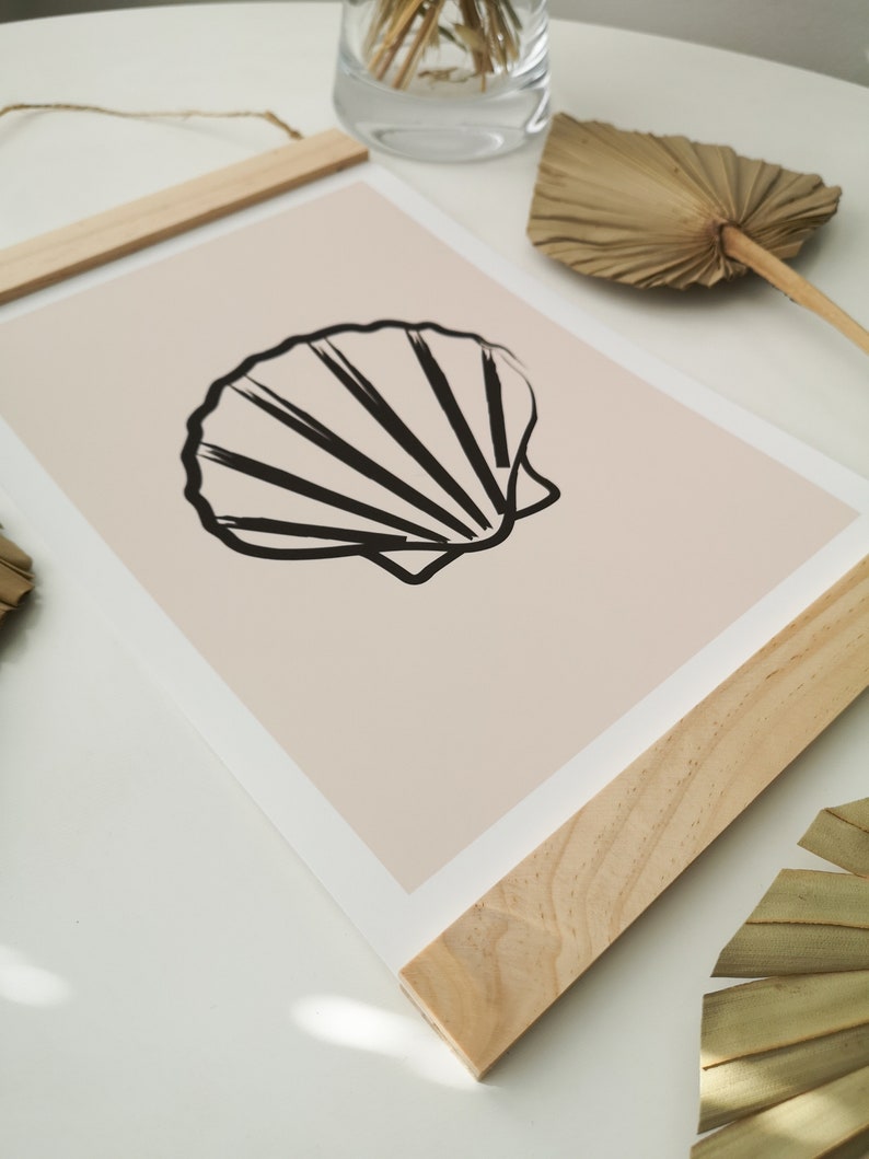 Shell Print, Matisse Style, Boho Prints, Coastal Art, Neutral Print, Henri Matisse Print, Boho Décor, Abstract Print,Wall Decor,Illustration image 6