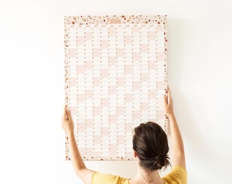 Terrazzo 2026 Wall Planner, Large A1 Calendar, Student Gift