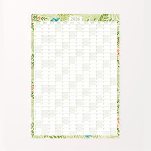 William Morris 2026 Wall Planner, Floral Art Print image 3
