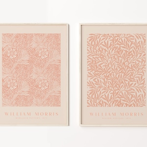 William Morris Print Set, Set of 2, William Morris Poster, Floral Pattern, Exhibition Poster, Wall Print, Wall Decor, Gallery Wall, Decor