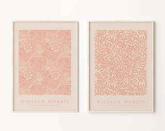 William Morris Floral Print Set, Botanical Exhibition Poster