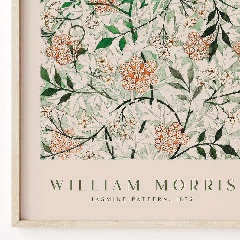 William Morris Print, Morris Exhibition Poster, William Morris Flower Pattern, Vintage Print, William Morris Décor, Wall Prints, Wall Art image 8