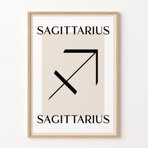 Sagittarius Print, Zodiac Sagittarius Gift, Star Sign Print, Horoscope Print, Custom Gift, Astrology Print Gift, Boho Home Decor, Boho Print