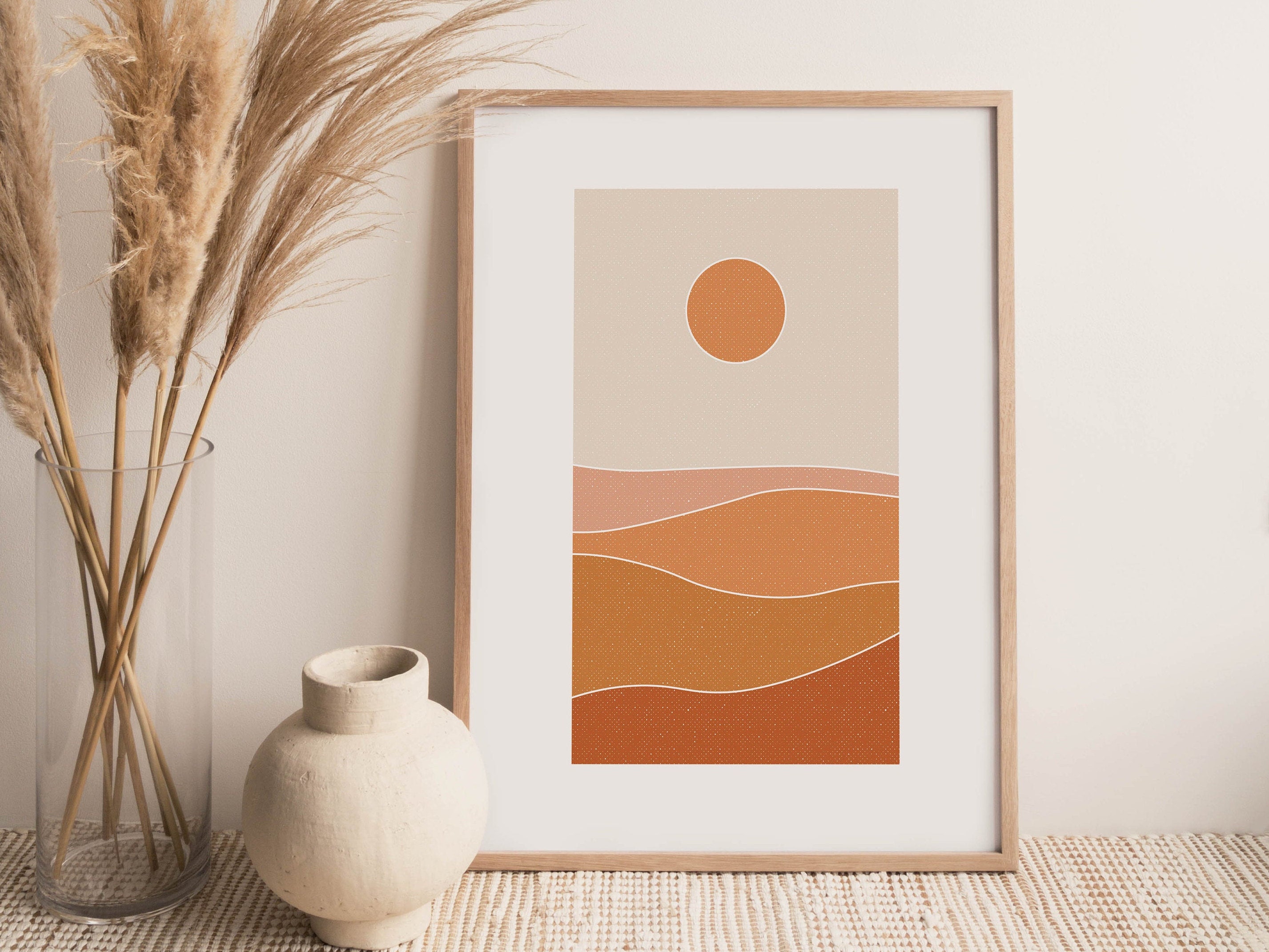 Sun Art Print Abstract Desert Sand Dunes Landscape Etsy UK