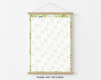 William Morris 2024 Year Planner, Wall Calendar, 2024 Planner, William Morris , A0/A1/A2/A3, Large Wall Planner, William Morris Gift Idea