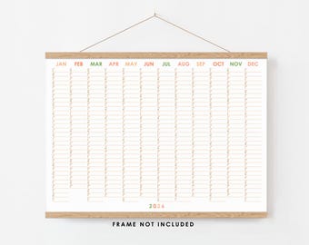 2026 Wall Planner, Year Planner, Large Colourful Planner, Year Wall Calendar, 2026 Colourful Wall Calendar, A0 A1 A2 A3, Christmas 2026 Gift
