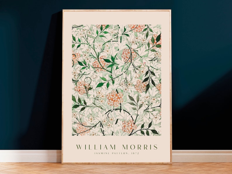 William Morris Print, Morris Exhibition Poster, William Morris Flower Pattern, Vintage Print, William Morris Décor, Wall Prints, Wall Art image 4