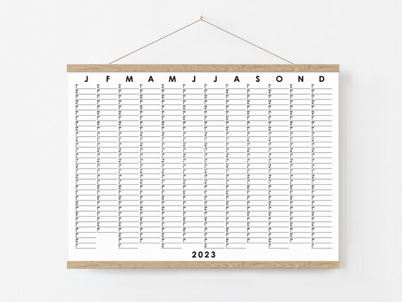 Minimal Calendar Simple Wall Planner 2023 Planner Black and - Etsy