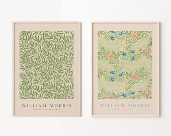 William Morris Floral Print Set, Botanical Exhibition Poster