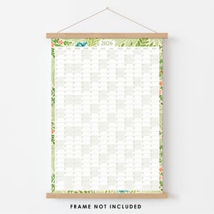 William Morris 2026 Wall Planner, Floral Art Print image 1
