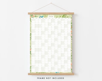 William Morris 2026 Wall Planner, Floral Art Print