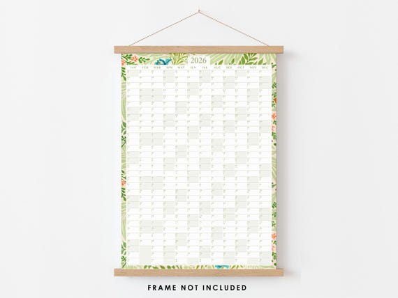 William Morris 2026 Wall Planner, Floral Art Print