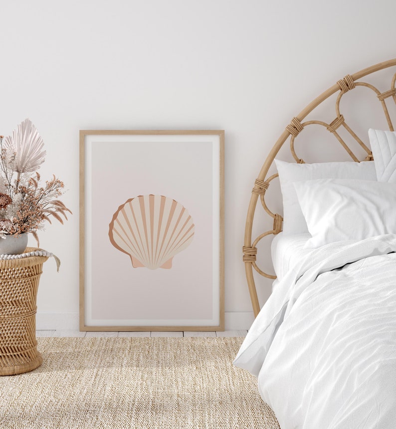 Shell Print Boho Prints Coastal Art Natural Print Boho Etsy UK