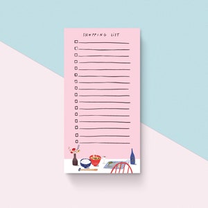 Notepad shopping list, To Do Desk Pad, Office Notepad, market list, desk planner, stationery notepad, quirky notepad