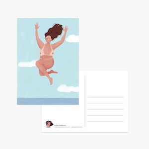 1,2,3 postal de libertad, cuerpos de playa, vacaciones, ilustración, impresión de playa, mar, mediterráneo, postal de viaje, playa, verano