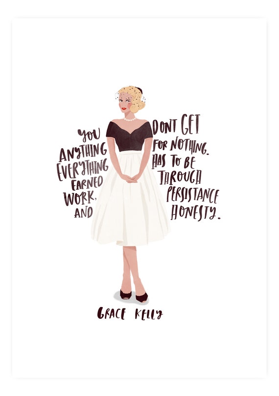 Grace Kelly Quote A5 And A3 Art Print Home Decor Fashion Etsy