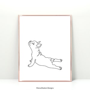 French Bulldog Line Art - Minimalist Wall Art Drawing - Dogs & Pets - INSTANT DOWNLOAD