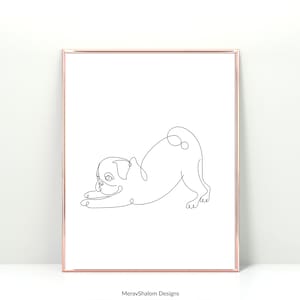 Mops Line Art Print - SOFORTIGER DOWNLOAD