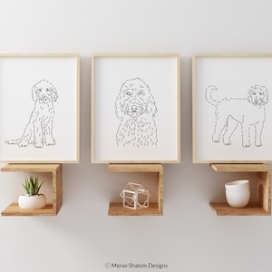 Goldendoodle Line Art Set - INSTANT DOWNLOAD