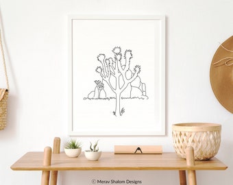 Joshua Tree Drawing Etsy