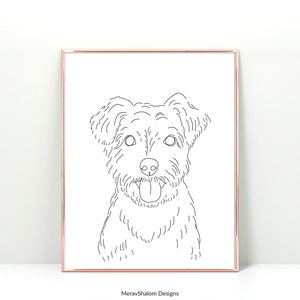 Norfolk Terrier Line Art - Minimalist Wall Art Drawing - Dogs & Pets - INSTANT DOWNLOAD